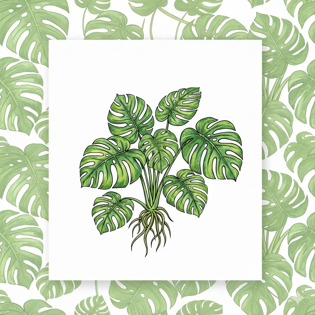 Karikatur einer Monstera