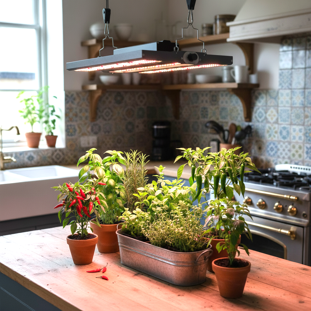 Pflanzenlampe zum Gemüse und Kräuterwachstum