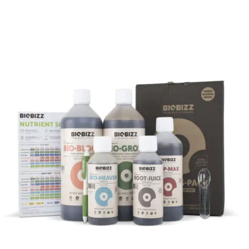 Großes Starterpaket von der Marke Biobizz mit vielen verschiedenen Düngern.