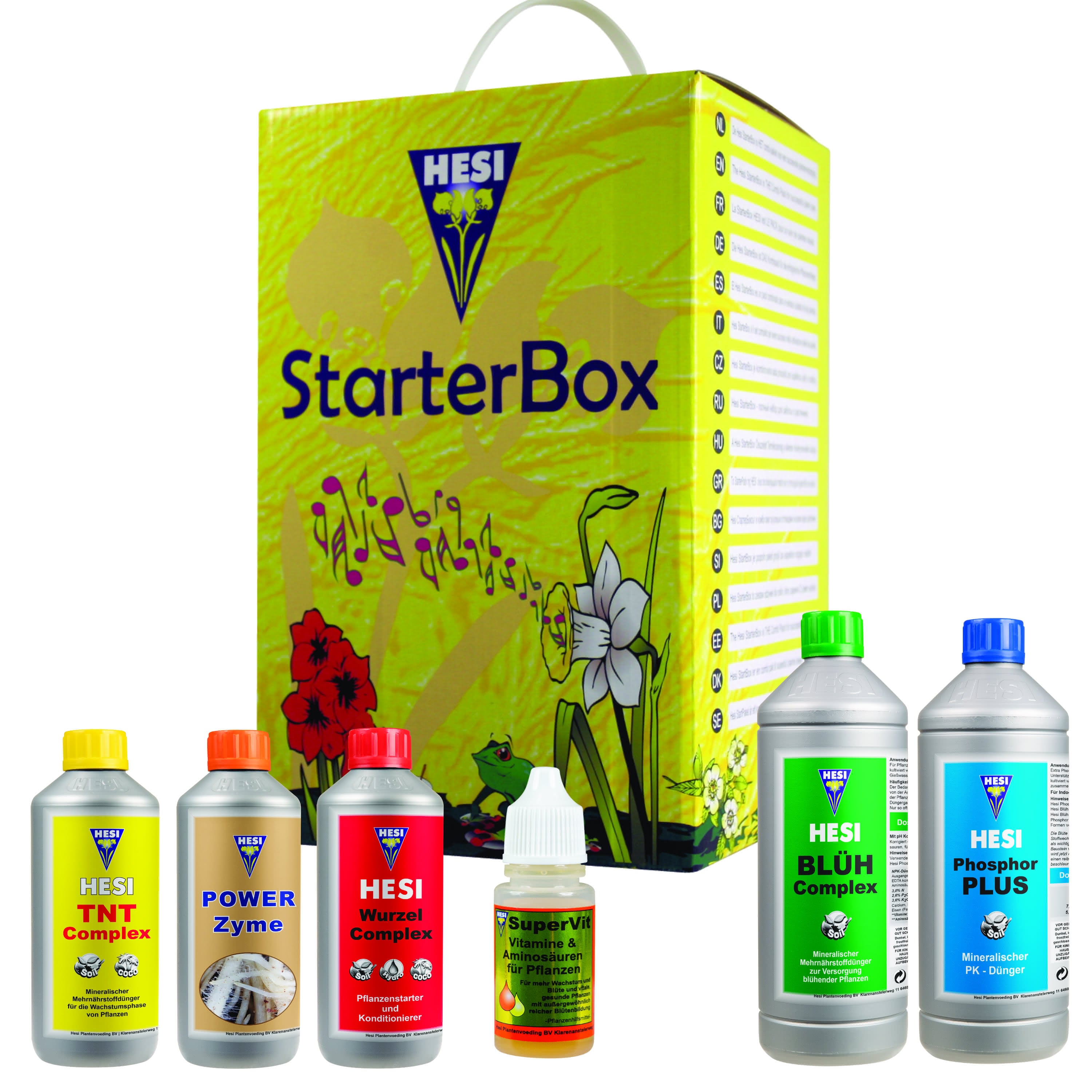 Starterbox von Hesi mit vielen verschiedenen Düngern 